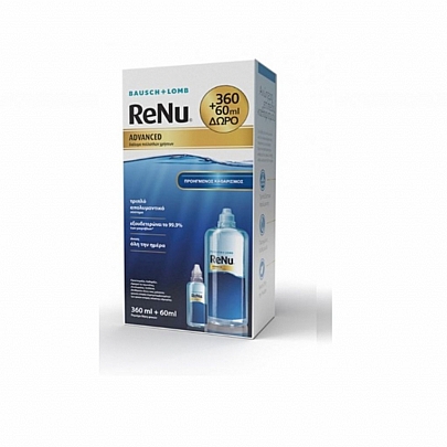 RENU συμβατικό υγρό φακών επαφής
360ml + 60ml